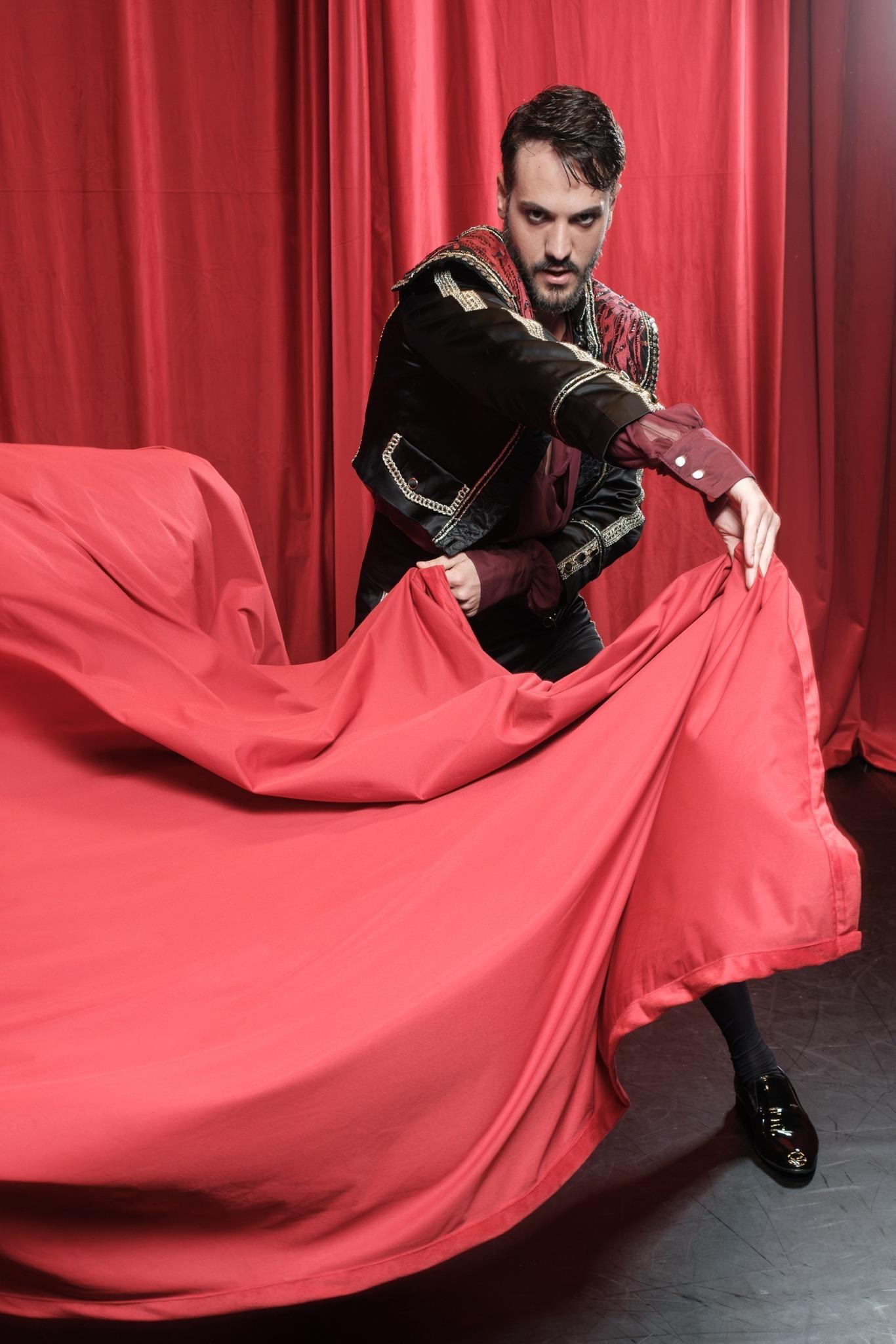 Luka Jozic as Escamillo, with cape