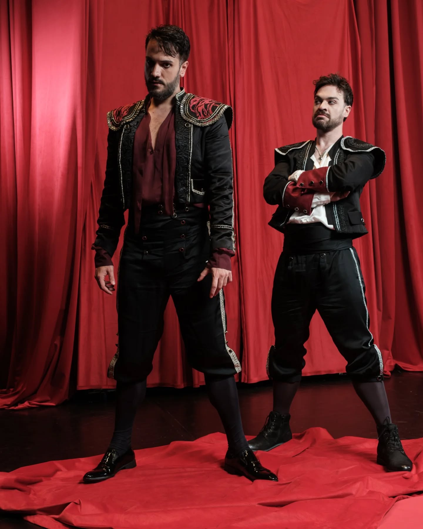 Luka Jozic in costume with fellow performer